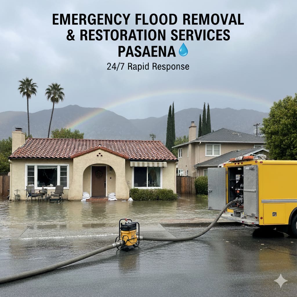 Professional 24/7 emergency flood restoration, water damage cleanup, and mold remediation services in Pasadena, CA